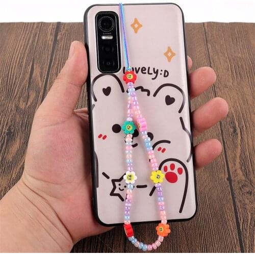 New Mobile Phone Anti-Lost Strap Lanyard Ins Trendy Colorful Flowers Soft Pottery Sunflowe Rope for Cell Phone Case Hanging Cord
