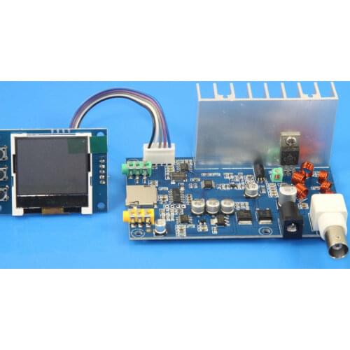 New Assembled FM 5W PLL FM Stereo Transmitter Max power 7W Receiver 76M-108MHz + LCD