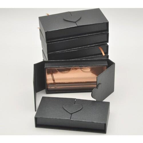 Wholesale False eyelash package box Makeup Faux Cils magnetic eyelash packaging boxes 25mm mink lashes Black Case Bulk Vendors