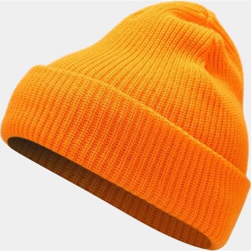 2021 Autumn and winter Acrylic Solid Color Thicken knitted hat warm hat Skullies cap beanie hat for Men and Women 03
