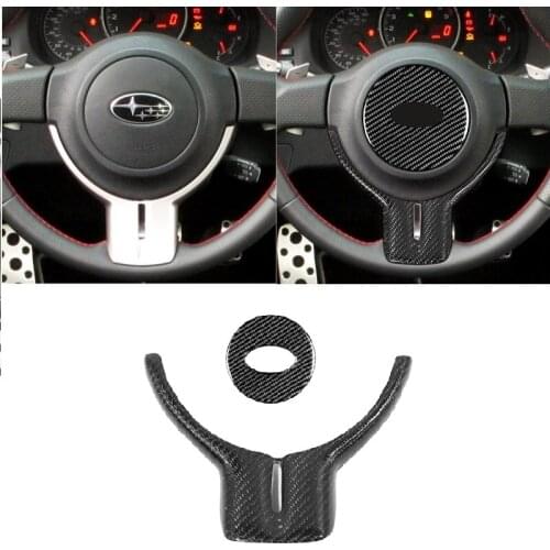 3D Real Dry Carbon Fiber Steering Wheel Cover Trim Overlay Garnish Fit For Toyota GT-86 GT86 BRZ FR-S 2012 2013 2014 2015