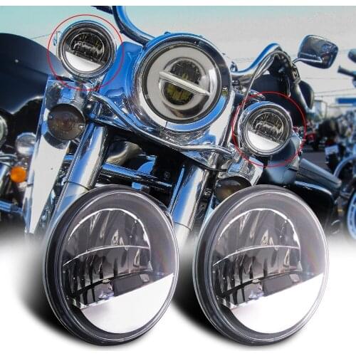 4.5 Inch LED Fog Lights Auxiliary Driving Light Passing Lamp Spot Light For Harley Road King Softail
