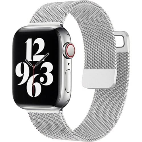 Magnetic Loop For Apple watch band 44mm 40mm iWatch Band 38mm 42mm Stainless steel bracelet Apple watch seri es 5 4 3 se 6 strap