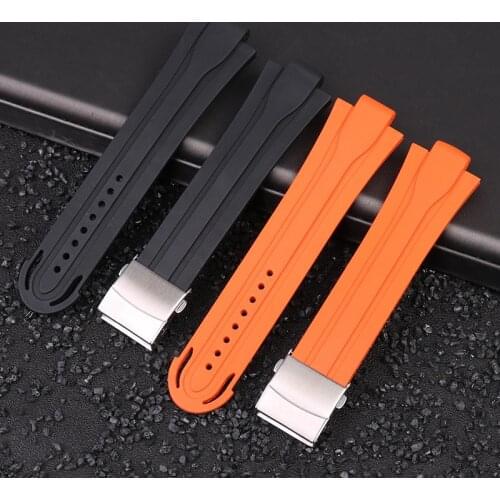 High quality rubber watchband waterproof silicone bracelet watch band 24mm*12mm lug end strap for O-ris AQUIS 7740 mens watches