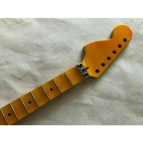 Reverse head Full scalloped Electric Guitar Neck part 24 Fret Maple Locking nut