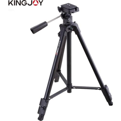 KINGJOY Officia VT-910 Camera Tripod Stand Profesional Alloy With Rocker Arm For All Models Flexible Portable Stativ Holder