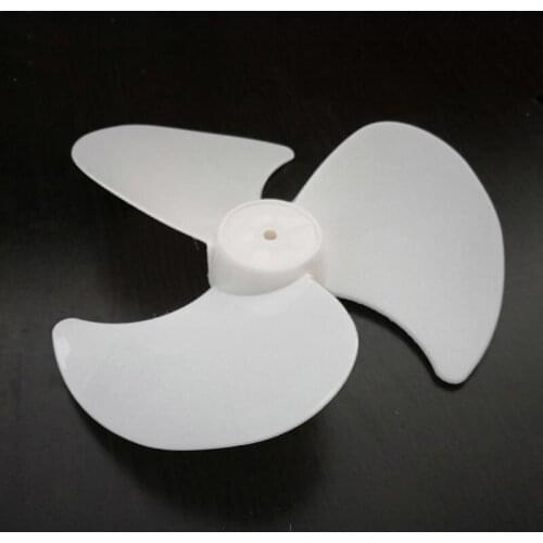 Universal Quality 3-blade White Table or Stand plastic fan blade for 12-inch 300mm 8mm hole
