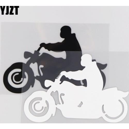 YJZT 15.9CM*10.4CM Motorcycle Cycling Pattern Car Sticker Vinyl Decal Decorate 1A-0109
