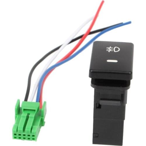 DC12V Black ABS Rear Fog light Push Switch 4 Wire Button For Toyota Camry Prius Corolla