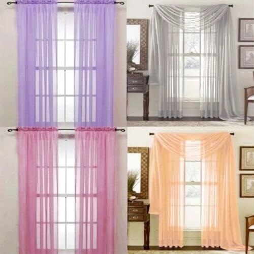 13 Colors Curtains Solid White Tulle Transparent Modern Curtains For Living Room Window Sheer For The Bedroom Polyester Curtain