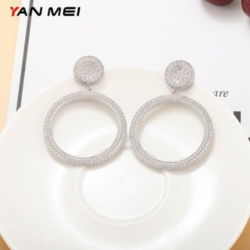 GAOLA Ladies Large Shiny Round Earrings Large Circle Shiny Earrings Temperament Simple Fashion Earrings Fine Jewelry GLE9538