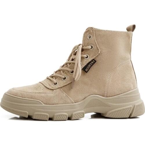 2019 Winter High Platform Boots Women Thick Sole Shoes Leather Wedge Sneakers Women Retro Casual Shoes Russia Snow Boots