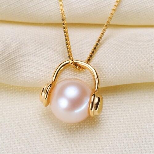 Factory Wholesale Real Solid S925 Sterling Silver Accessories DIY Jewelry Making Pearl Pendant For Women Charm Gift