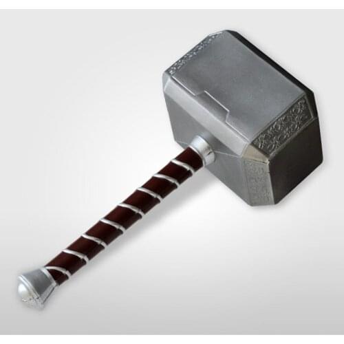 1:1 PU Material Thunder Hammer Figure Weapons Model 's Hammer Cosplay Kids Gift Movie Role Playing Safety Toy 44cm
