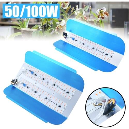 1pc 50W 100W LED Grow Light Hydroponic Vegetables Flower Plant Spectrum Lamps Greenhouses Hydroponic Garden Parts