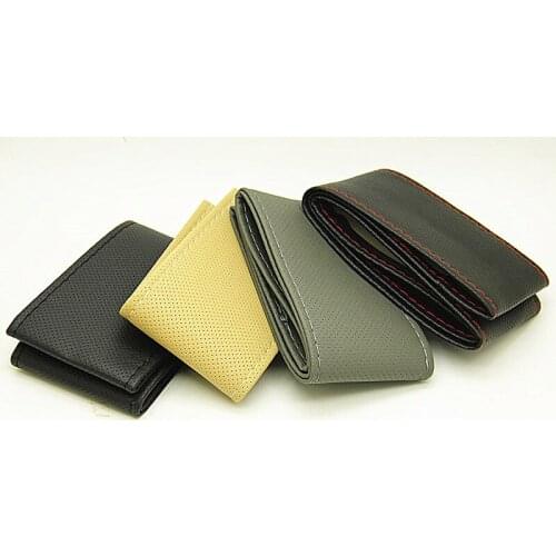 10 PCS DIY Car Steering Wheel Cover PU Fiber Leather with Needle Braid on Steering Wheel Car Styling