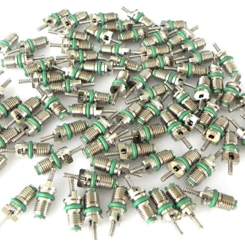 100 PC Green Bond Car A/C Valve Stem Cores Replacement