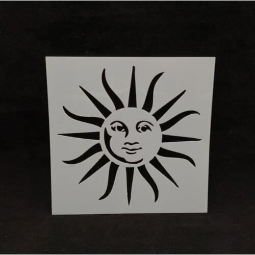 15*15 Sun god Layering Stencils for Diy scrapbook/photo album Decorative Embossing coloring,painting stencil,home decor