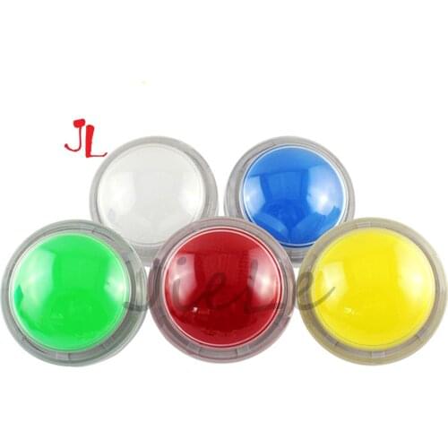 2Pcs 5V 12V LED Lights Button Convex 100mm Push Buttons illuminated Self Reset Button Switches For Beat Music Game Machine
