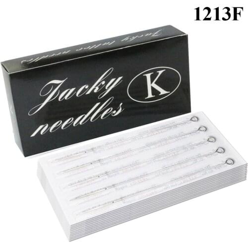 50PCS Professional Tattoo Needles 13F Flat Single Sterilize Tattoo Needles Stainless Steel Material Free Shipping