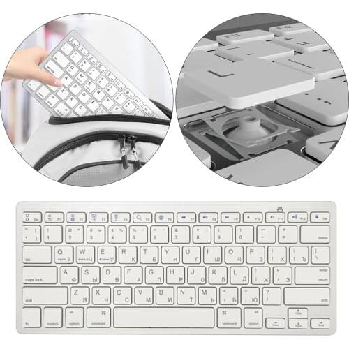 78 Keys Wireless Bluetooth Keyboard Russian for Computer Desktop Laptop Smartphone for Mac/Windows/Android Universal Lightweight