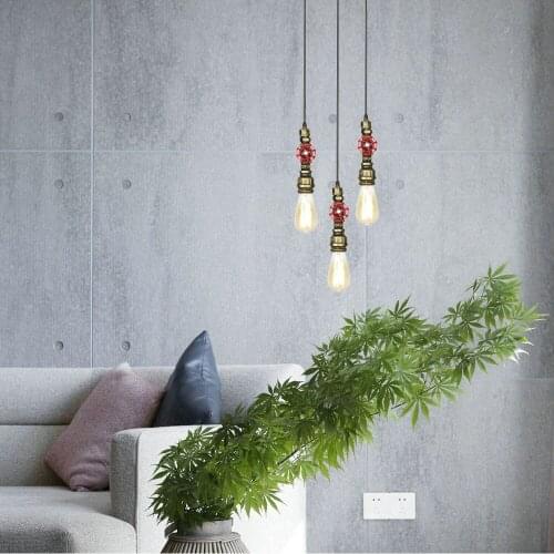 American vintage pendant light Industrial wind Water pipe pendant lamp black Indoor lighting LED E27 light bulb light fixture