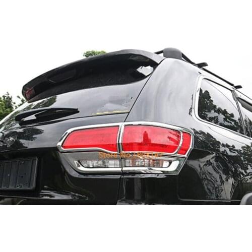 Car Rear Tail Light Lamp Frame Stick Styling ABS Chrome Cover Trim Hoods 4pcs For Jeep Grand Cherokee 2014 2015 2016 2017 2018
