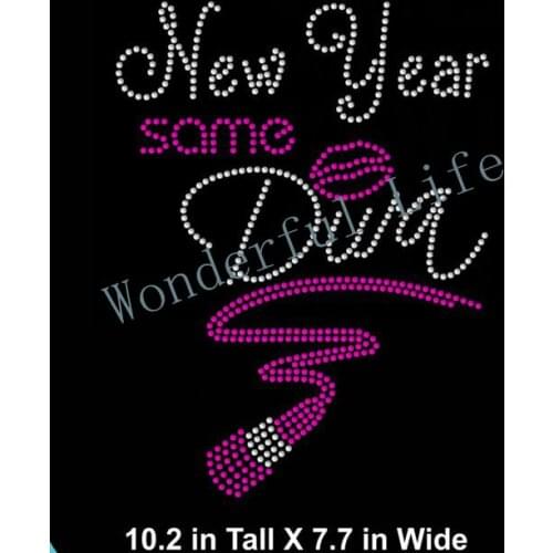 Free shipping New Year - Same DivVV t-shirt Bling - Custom Order Rhinestone transfer