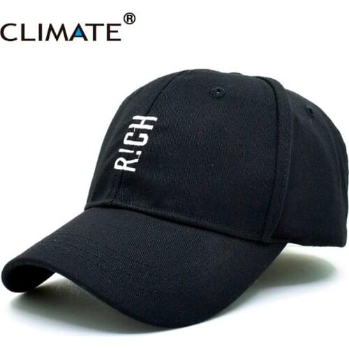 CLIMATE New Women Men RICH LifeBaseball Caps Cool Black Dad Caps Youth Funny Cotton Baseball Hip Hop Snapback Hat Cap Men Women