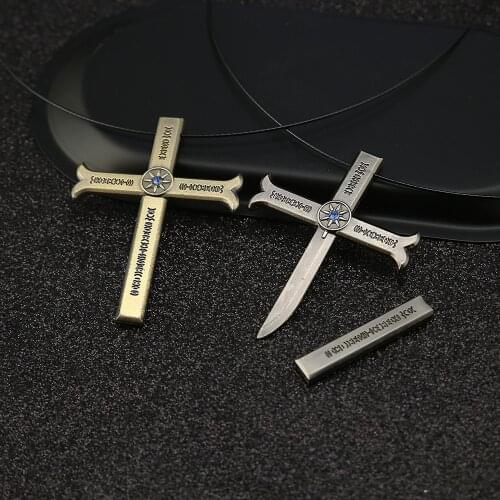 Anime One Piece Necklace Dracule Mihawk Cross Sword Kogatana Zinc Alloy Choker Kolye Men Women Gift Necklaces Pendants Jewelry