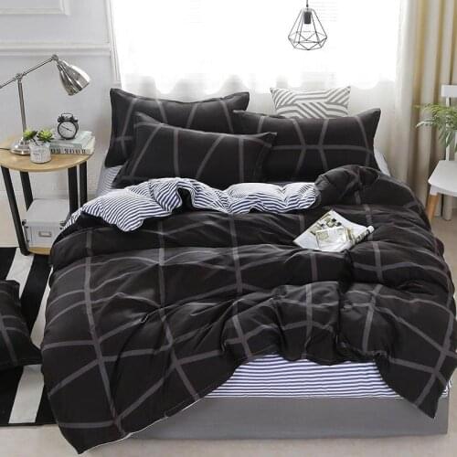 Black Duvet Cover 200x200/240x220 Pillowcase 3pcs Duvet Cover SetBedding SetSingle Double Queen King Customized Quilt Cover30
