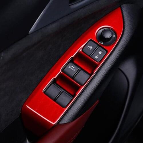For Mazda CX-3 CX3 2017 2018 2019 Car Styling ABS Window Lift Adjust Panel Cover Trim Only Left Hand Drive Auto Accessories 4pcs