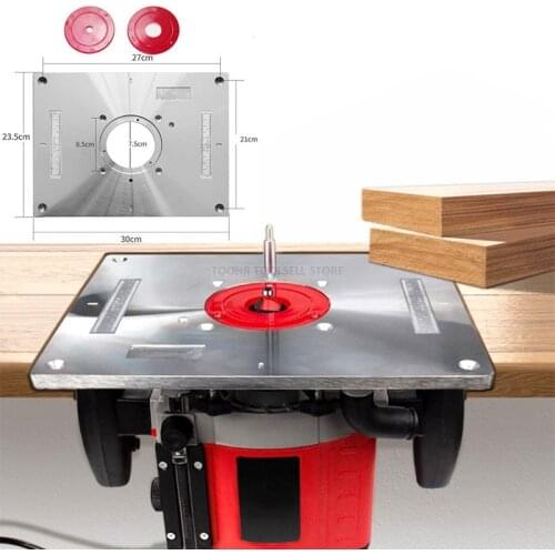 Electric wood milling trimming machine Flip Plate guide table Aluminum Router Table Insert Plate For Woodworking Work Bench
