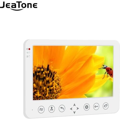 JeaTone 7/10 inch White TFT LCD Monitor Color Intercom for home Video Door Phone Intercom System Home Security 1200TVL
