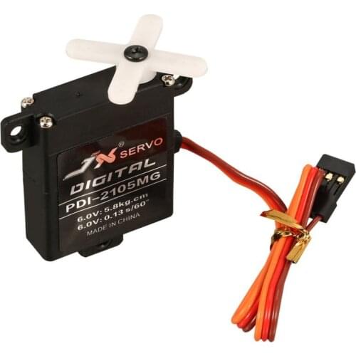 JX PDI-2105MG Metal Gear 4.8V-6V 5.8KG Large Torque Digital Servo For RC Fixed Wing Airplane Aircraft Parts Accessories