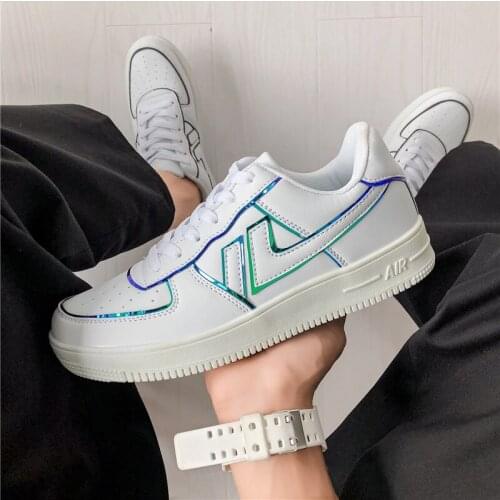 Male Shoes Summer Breathable Web Celebrity Board Shoes Male Korean Version Trend Casual Small White Shoes Fashion Sneakers
