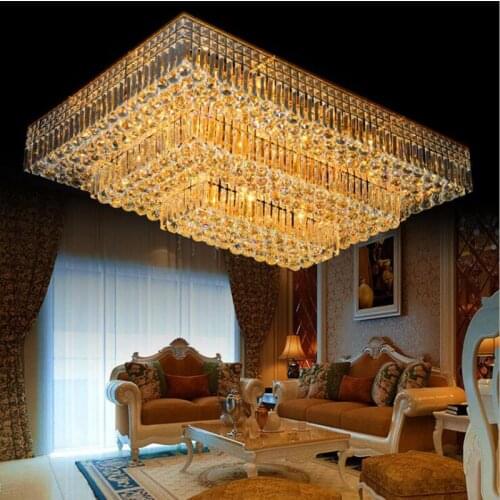 L Modern led ceiling lamp crystal lamp living room lamp fashion bedroom rectangular lamp square factory direct sales led
