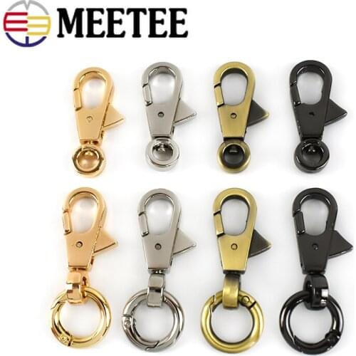 Meetee 5/10pcs 4.7X39mm Metal Lobster Buckle Spring Ring Connection Hook KeyChain O Clasp DIY Bag Pendant Hang Buckles Accessory