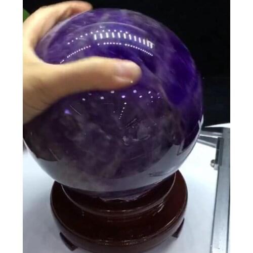 Natural amethyst ball, rainbow formed naturally in the ball, beautiful overall color and transparent crystal
