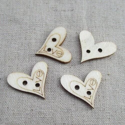 Mini Wooden Love Heart Unfinished Wooden Crafts Wedding Table ScatterRustic Wedding Party DIY Decoration Favor Scrapbook
