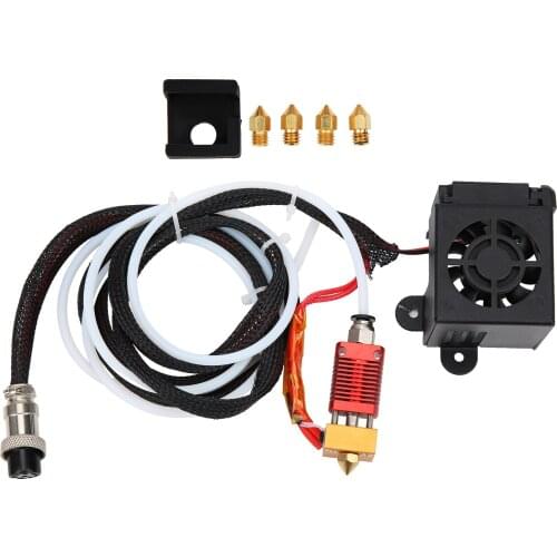 New Extruder Hot End Kit Silicone Sleeve Nozzle Replacement For CR‑10 3D Printer Accessories With Nozzle (Black)