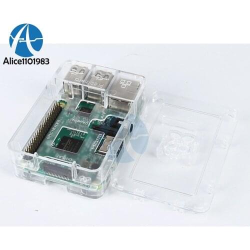New Transparent Acrylic Raspberry Pi Case Box Updated for Raspberry Pi 3, 2 & B+ High-gloss Shell Surface Mountable