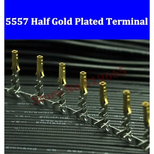 5000pcs High quality Female 5557 ATX / EPS PCI-E Half Gold Plated Crimp Pins with Long Legs