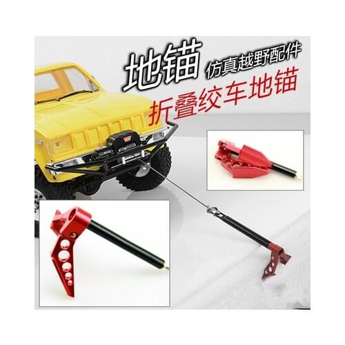 Axial SCX10 1/10 climbing truck trx4 metal folding winch ground anchor metal self-rescue anchor D90