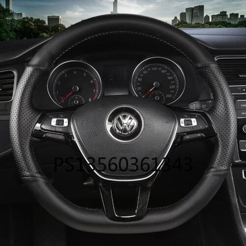 Suitable for Volkswagen VW Magotan T-Cross Lavida Tayron Tiguan Bora T-ROC Jetta Passat Hand-sewn leather steering wheel cover
