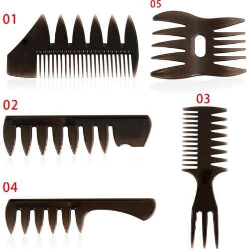 1pc Wide Teeth Hairbrush Fork Comb Men Beard Hairdressing Brush Barber Shop Styling Tool Professional Salon Accessory