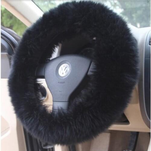 Pink 38cm Winter Warm Wool Car Styling Auto Steering Wheel Cover For BMW E39 E46 325i E53 X5 Buick Excelle Daewoo Gentra Lacetti