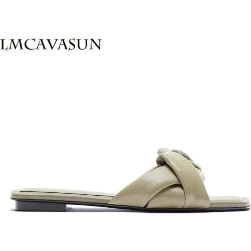 LMCAVASUN Summer Slippers Women Flat Weave Slides Sandal Lady Shoes Ladies House Outdoor Beach Slippers Female Flip Flops