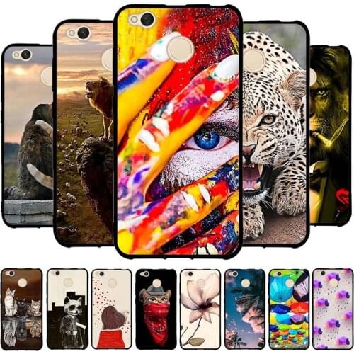 Silicone phone Case For Xiaomi Redmi 4X cases Soft Silicon Painting cover for Redmi 4X Hongmi 4X 5.0 inch full Protective Fundas