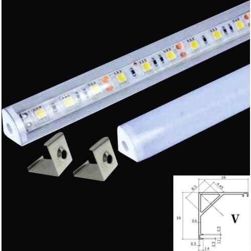 DC12V 50CM 20 Inch LED Strip SMD5730 36LEDs V-shape 45 degree angle Flat LED Rigid Strip For Indoor Lighting